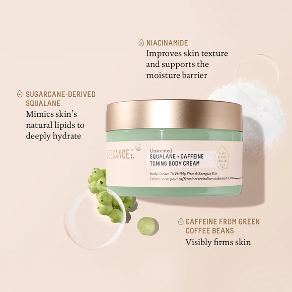 Biossance Squalane + Caffeine Toning Body Cream 200ml NWOT - Picture 4 of 8
